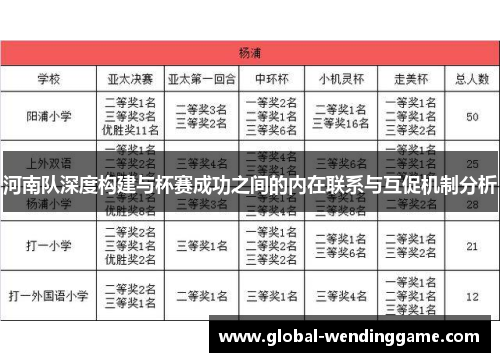 河南队深度构建与杯赛成功之间的内在联系与互促机制分析