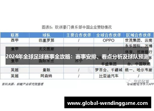 2024年全球足球赛事全攻略：赛事安排、看点分析及球队预测